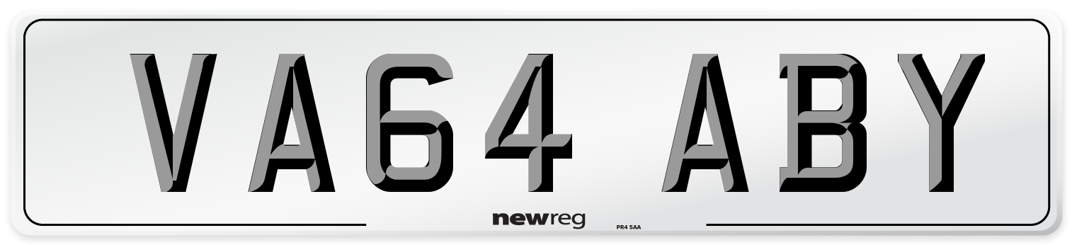 VA64 ABY Number Plate from New Reg
